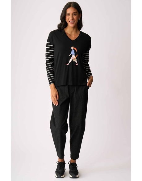 Combo Print Top (French Stroll)