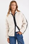 Chalet Taupe Sherpa Collared Jacket