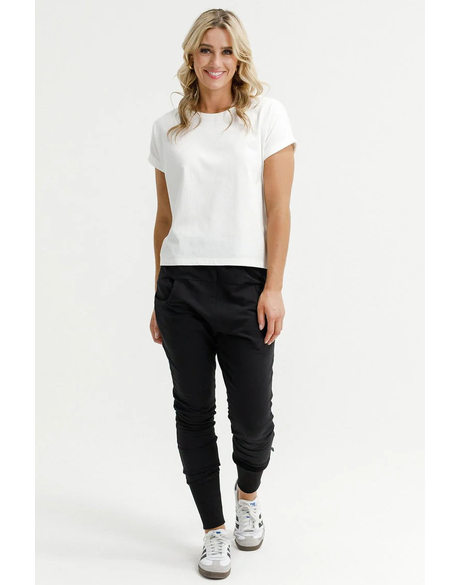 Alpine Apartment Pants (Black with Coral Shadow)