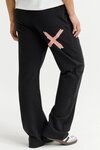 Avenue  Pants (Black with Coral Stripe)