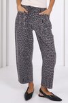 Leo Barrel Jeans (Grey Leopard)