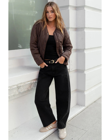 Varsity Forward Seam Barrel Jeans