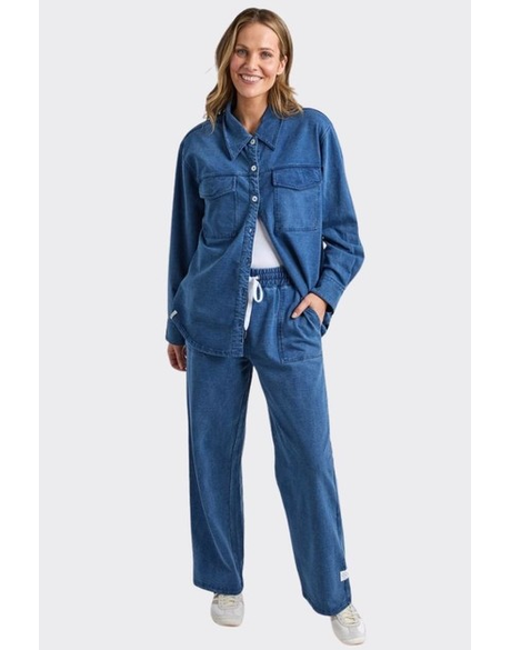 Valerie Trackpant (Blue Denim Look)