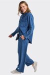 Valerie Trackpant (Blue Denim Look)