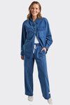 Valerie Trackpant (Blue Denim Look)