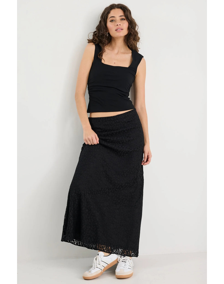Zeus Lace Bias Maxi Skirt