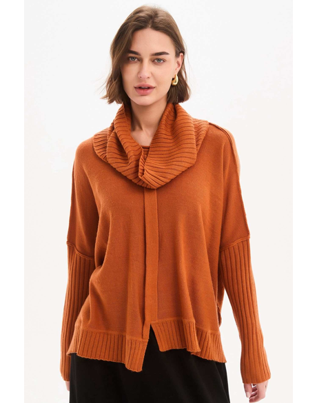 Boxy Rib Sleeve Knit