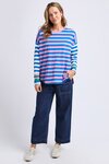 Taffy Stripe LS Tee (Blue and Pink Stripe)