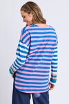 Taffy Stripe LS Tee (Blue and Pink Stripe)