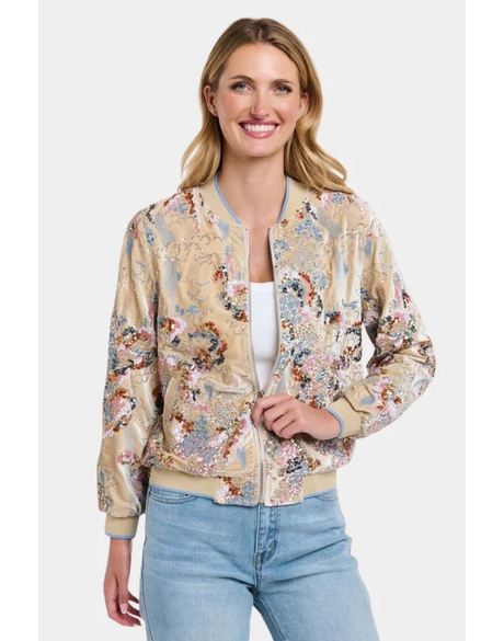 Ivory Charm Bomber Jacket