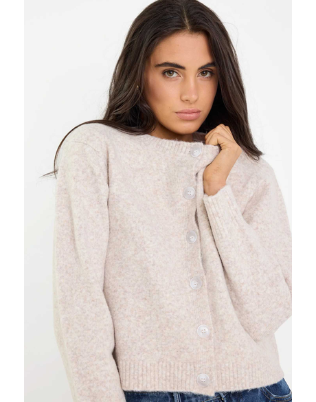 Crest Crewneck Cardigan