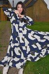 Sun & The Swoon Dress (Navy)