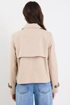 Pathway Taupe Cropped Trench Jacket