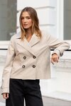 Pathway Taupe Cropped Trench Jacket