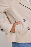 Pathway Taupe Cropped Trench Jacket
