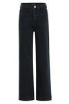 Zoey Black Petite High Rise Wide Leg Pocket Jean