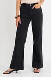 Zoey Black Petite High Rise Wide Leg Pocket Jean