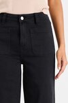 Zoey Black Petite High Rise Wide Leg Pocket Jean