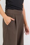 Instinctive Dark Chocolate Wide Leg Elastic Back Pants