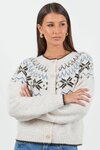 Shetland Oat Marle Fairsil Detail Cardigan