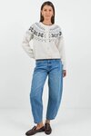Shetland Oat Marle Fairsil Detail Cardigan