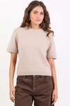 Goddess Oat Wool Cashmere Knit Tee