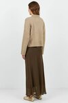 Sahara Chocolate Luxe Linen Blend Bias Maxi Skirt