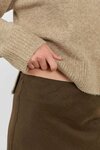 Sahara Chocolate Luxe Linen Blend Bias Maxi Skirt