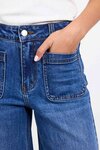 Zoey Petite High Rise Wide Leg Pocket Jean