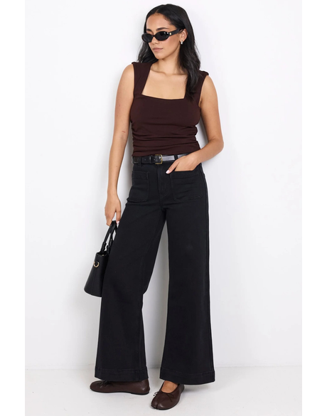 Zoey Petite High Rise Wide Leg Pocket Jean