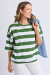 Mazie Block Stripe Sweat