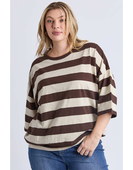 Mazie Block Stripe Sweat