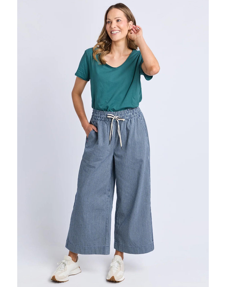 Julia Pinstripe Denim Pant