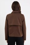 Pathway Chocolate Cropped Trench Jacket