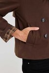 Pathway Chocolate Cropped Trench Jacket