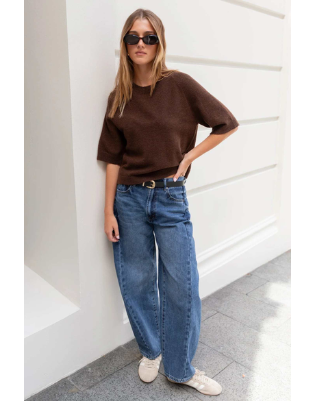 Varsity Forward Seam Barrel Jeans