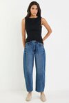 Varsity Forward Seam Barrel Jeans
