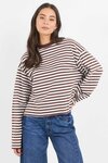 Unite Stripe Long Sleeve Contrast Binding Tee