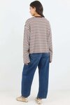 Unite Stripe Long Sleeve Contrast Binding Tee