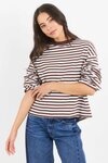 Unite Stripe Long Sleeve Contrast Binding Tee