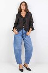 Bohemian Sheer Frill Front Blouse