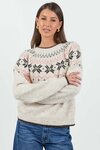 Climate Fairisle Detail Mock Neck Jumper