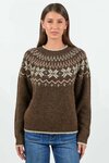 Climate Fairisle Detail Mock Neck Jumper