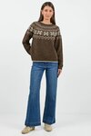 Climate Fairisle Detail Mock Neck Jumper