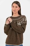 Climate Fairisle Detail Mock Neck Jumper