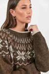 Climate Fairisle Detail Mock Neck Jumper