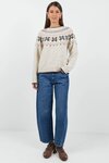 Climate Fairisle Detail Mock Neck Jumper