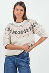 Climate Fairisle Detail Mock Neck Jumper