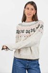 Climate Fairisle Detail Mock Neck Jumper