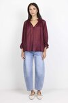 Expedition Shirred Neck Short Sleeve Top